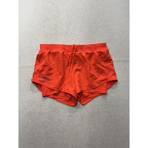 Under Armour Running Shorts Womens Medium Orange 3" Inseam HeatGear Athletic